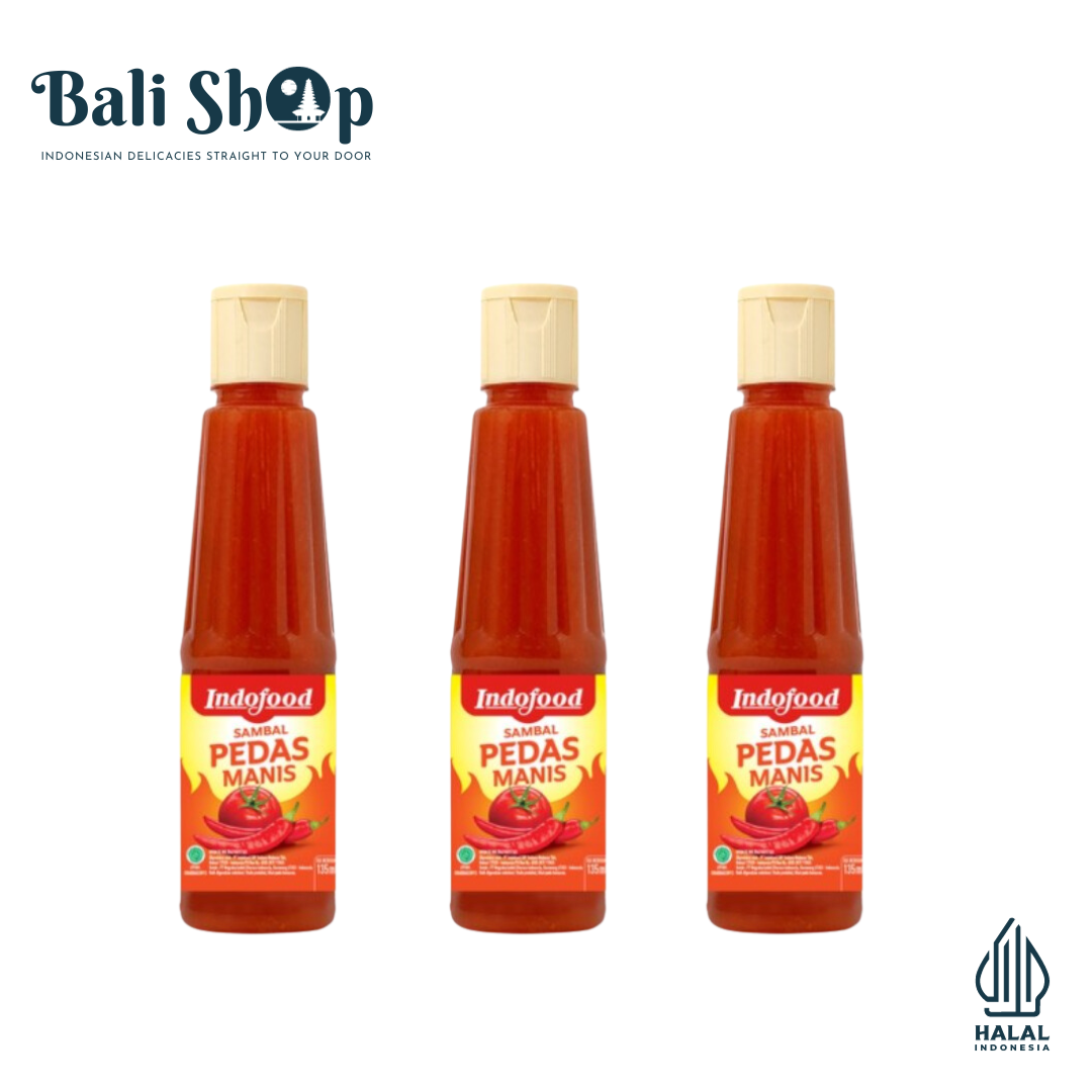Indofood Sambal Pedas Manis 3 X 135ml BALI SHOP UK