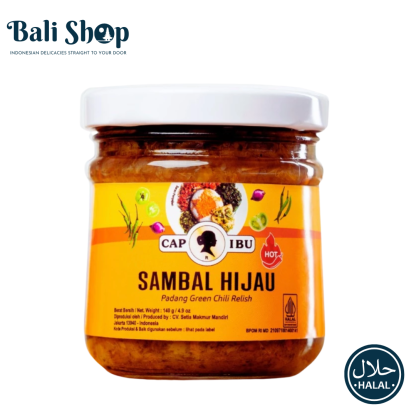 Sambal Hijau Padang Pedas 140gr - Cap Ibu Nesia Padang Green Chilli Sauce HOT