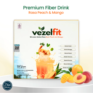 Vezelfit Fiber Drink (15 sachets) Rasa Peach & Mangga - Pelancar Pencernaan / Detox Harian