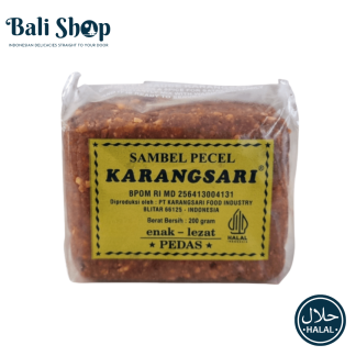 Best before 5 FEB 2026 || Bumbu Pecel Karangsari PEDAS 200gr - Instant Peanut Sauce SPICY