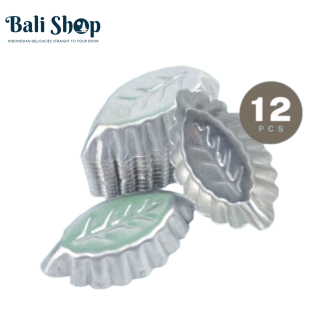 Cetakan Kue Kering DAUN 12 pcs - Cetakan Aluminium untuk Nastar